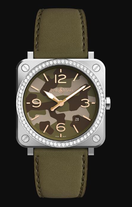 Bell & Ross BR S GREEN CAMO DIAMONDS BRS-CK-ST-LGD/SCA Replica Watch